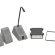STS-K002LG - Through-glass Speech Transfer System, Surface-mount, Induction Loop - Grey